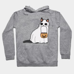 Catoween Black Cat Ghost Hoodie